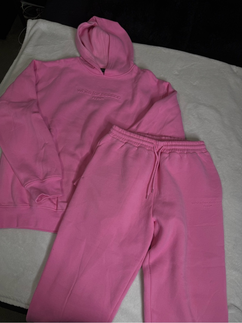 White Fox Pink Future Forward Sweat Suit